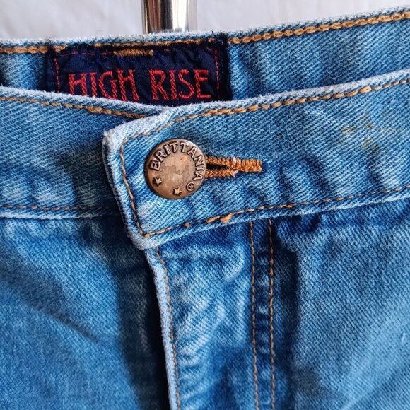 Vintage 29x33 Mens High Rise Brittanica Bootcut Embroidered Disco Denim Jeans - Picture 6 of 8